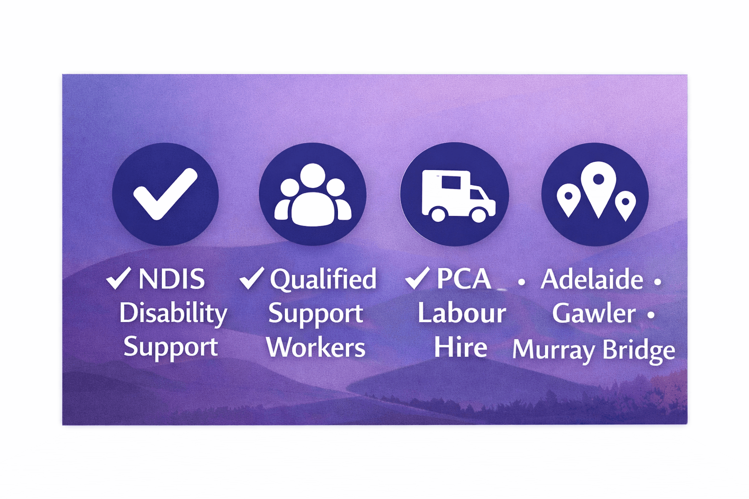 NDIS Disability Support, Qualified Support Workers, PCA Labour Hire, Adelaide Gawler Murray Bridge